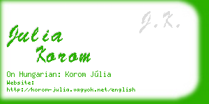 julia korom business card